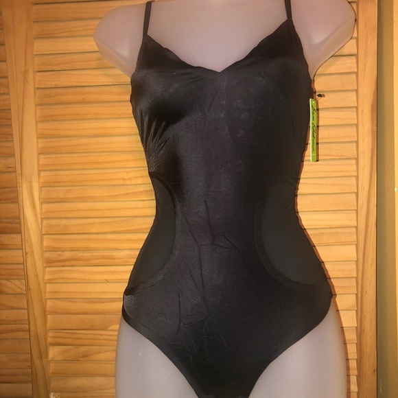 SAM EDELMAN BLACK BONDED BODYSUIT MEDIUM - Picture 4 of 5